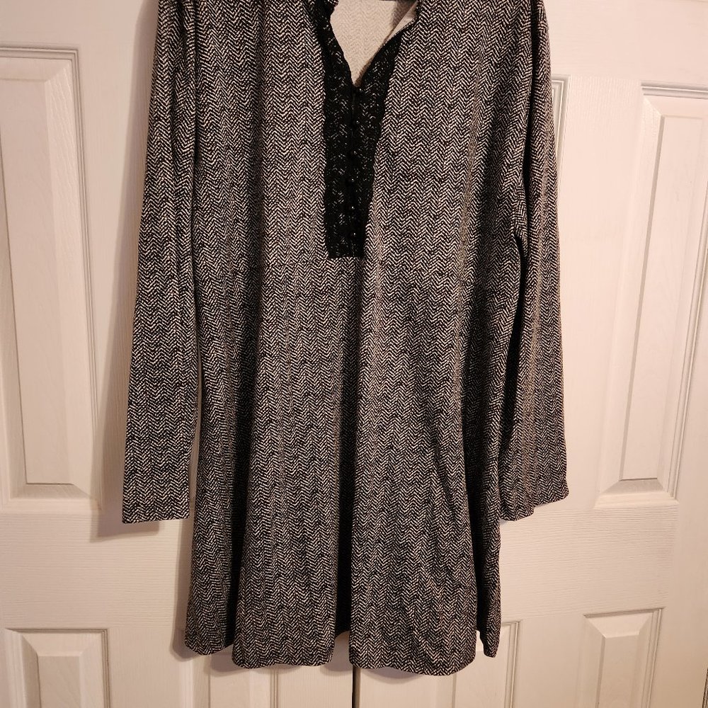 Black and White Plus Size Dress